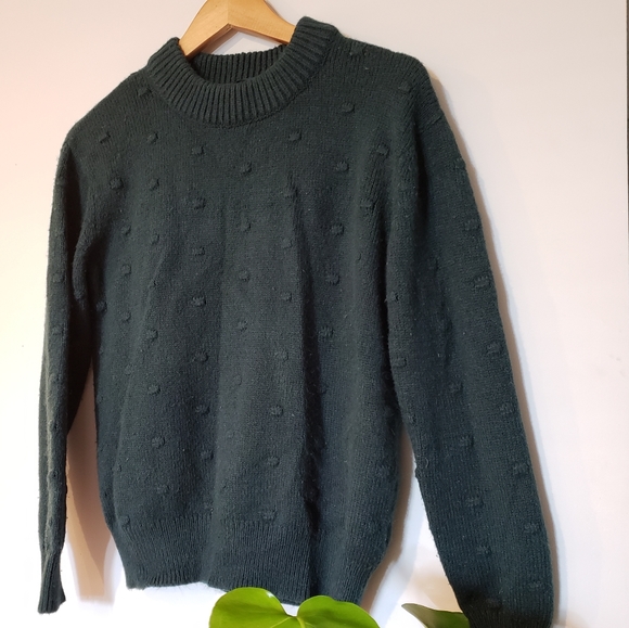 DARK EMERALD BLUE JOE FRESH /TRENDY KNIT SWEATER